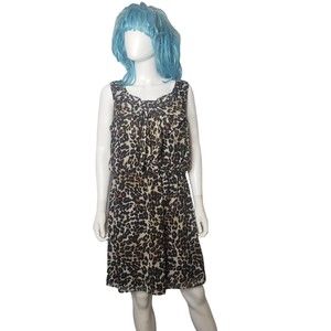 AB STUDIO Leopard Print Sleeveless Dress Size Large
